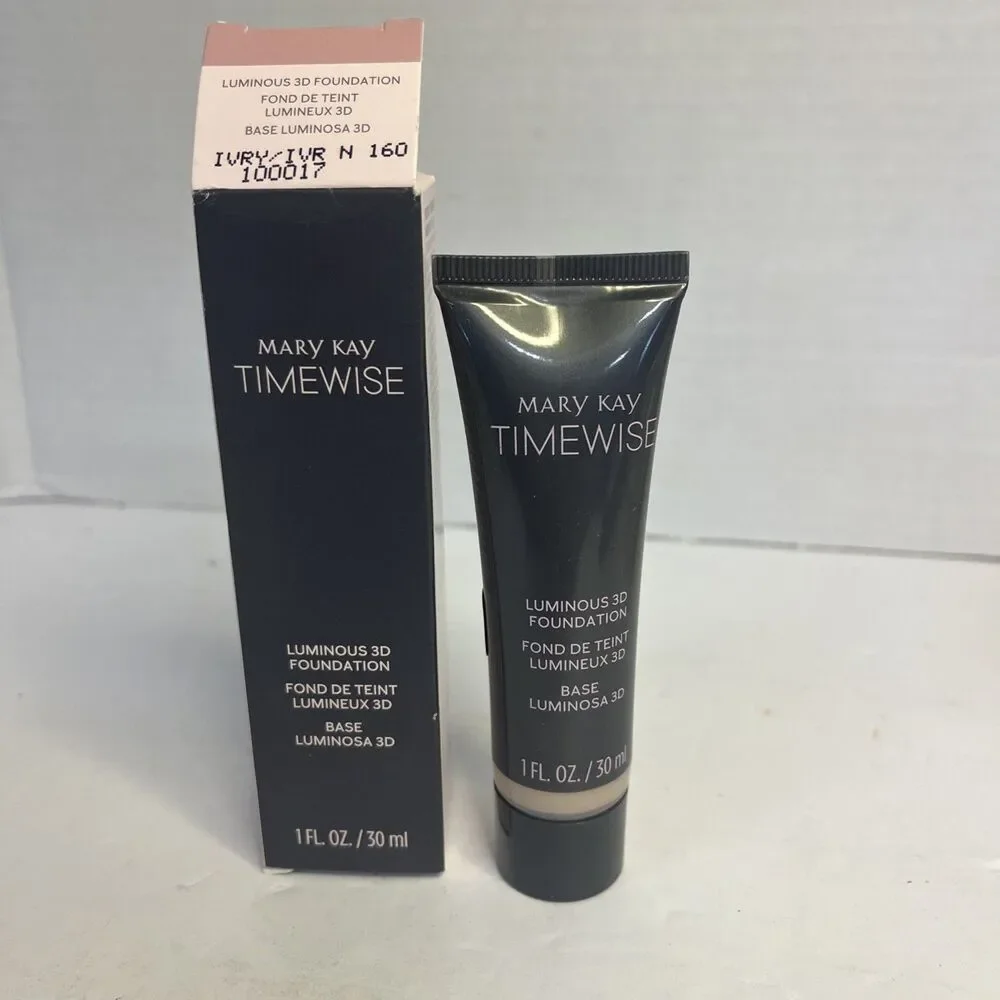Mary Kay TimeWise LUMINOUS 3D Liquid Foundation #100017 Ivory N 160 NIB